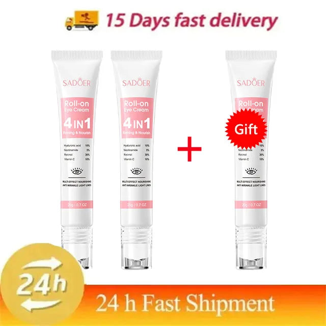 Instant Eye Bag Removal Cream Retinol Anti-Wrinkle Fade Fine Lines Firming Skin Anti Dark Circle Puffiness Brighten Eye Care Peaceful Pleasures Health and Wellness Buy 2 get 1 free
