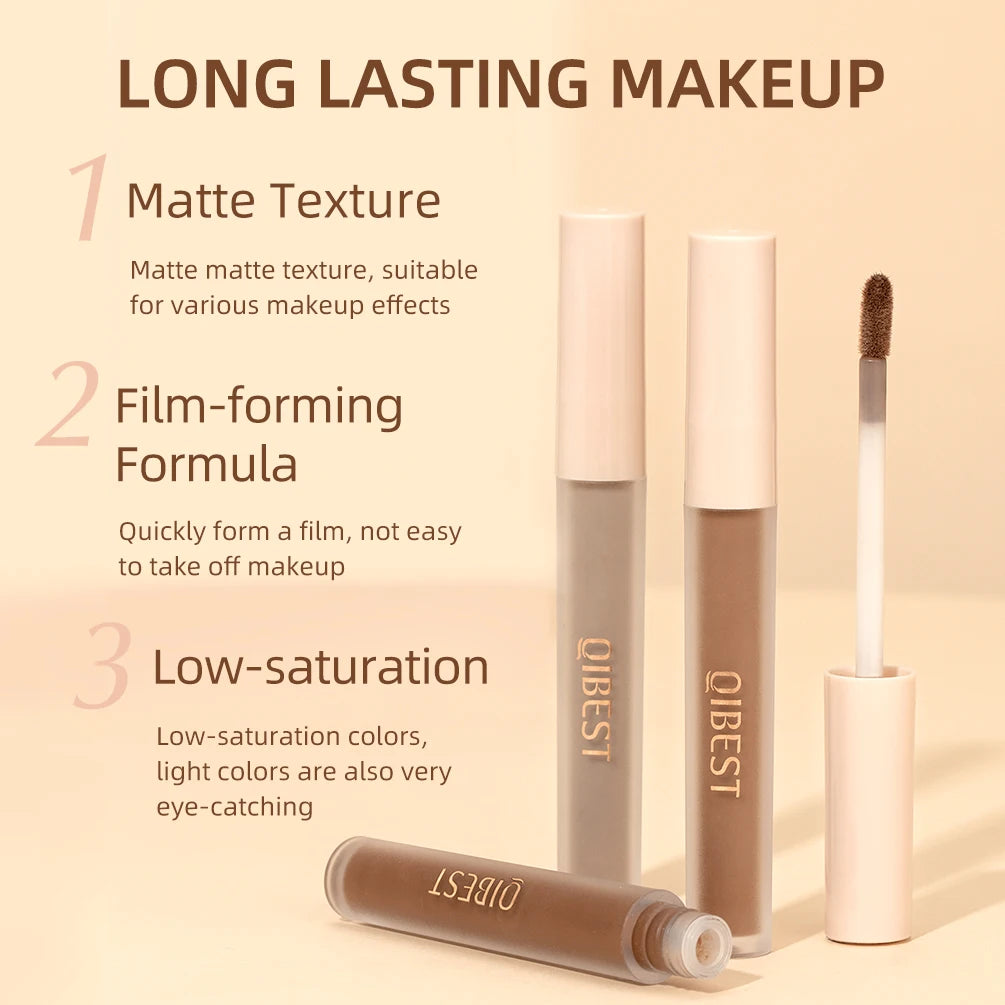 QIBEST 8 Color Matte Liquid Eyeshadow Set Long Lasting Waterproof Eye Shadows Quick-drying Nude White Eyeshadow Makeup Cosmetics Peaceful Pleasures Health and Wellness