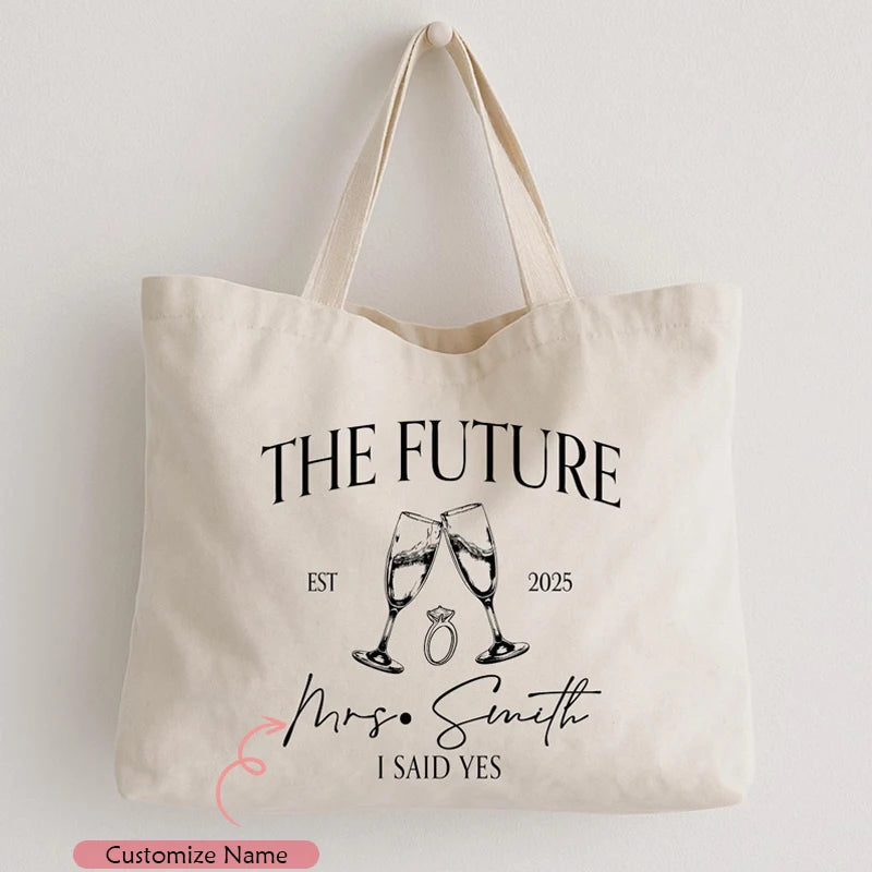 Personalized Future Mrs Tote Bag | Bridal Shower Bachelorette