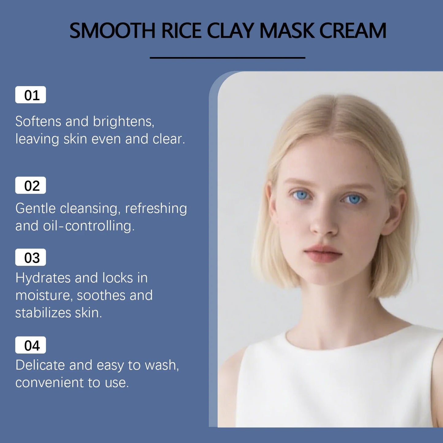 Rice Clay Face Mask – Brightening, Pore Cleansing & Hydrating