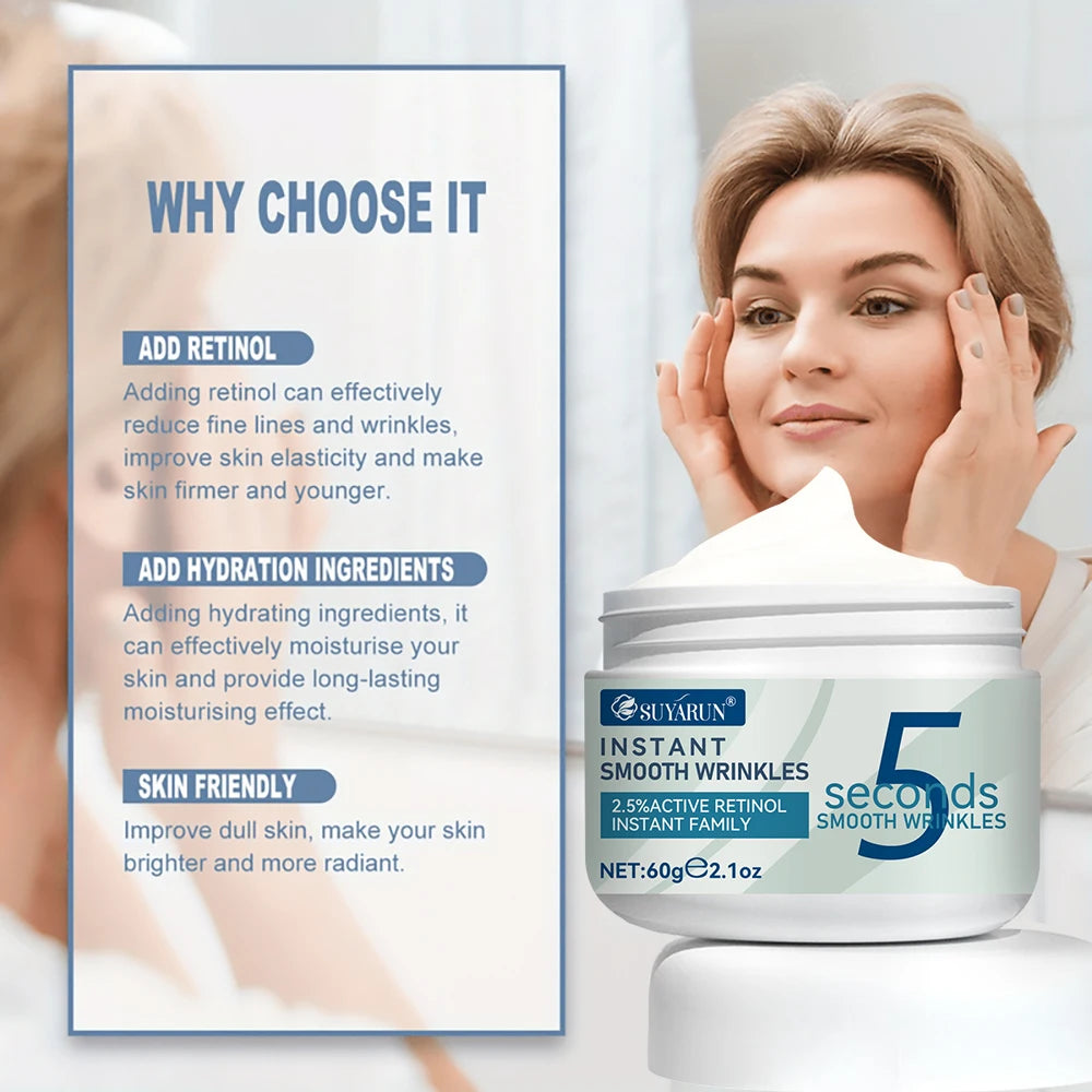 SUYARUN SUYARUN 5-Second Anti-Wrinkle Cream with Collagen & Hyaluronic Acid Anti-Aging Face Firming Moisturizer for All Type. Peaceful Pleasures Health and Wellness