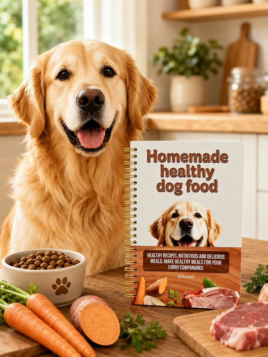 Homemade Healthy Dog Food Recipe Notebook Spiral Bound Pet Meal