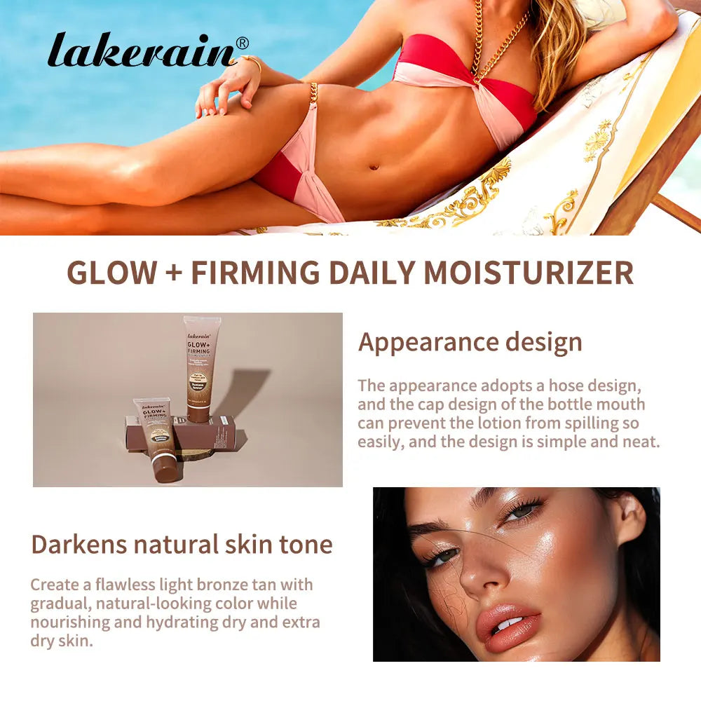 Self Tanning Lotion Gradual Sunless Tanning Non-sticky Easily Absorbed Improve Skin Elasticity Firmness Self-tanning Lotion Peaceful Pleasures Health and Wellness