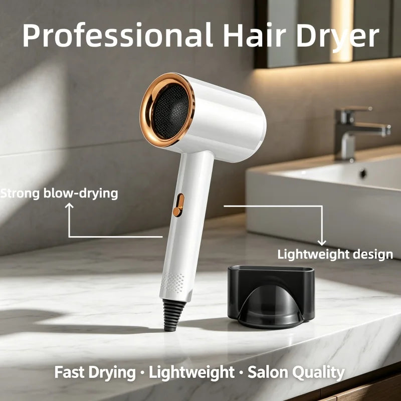 Negative Ionic Hair Dryer Blow Dryer With Concentrator Nozzle Hot Cold Wind Fast Drying Salon Household Hair Styling Tool Peaceful Pleasures Health and Wellness