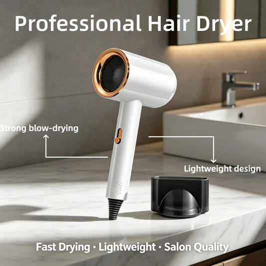 Negative Ionic Hair Dryer Blow Dryer With Concentrator Nozzle Hot Cold Wind Fast Drying Salon Household Hair Styling Tool Peaceful Pleasures Health and Wellness