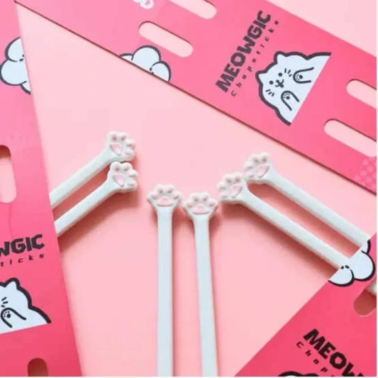 Cat Paw Chopsticks – Cute Food Safe Kids Tableware Set Novelty Chopstick Set Peaceful Pleasures Health and Wellness