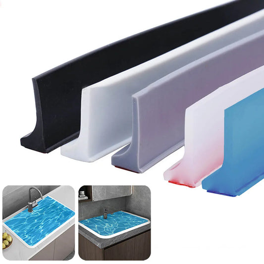 Silicone Shower Barrier Bathroom Water Stopper Retaining Strip Peaceful Pleasures Health and Wellness