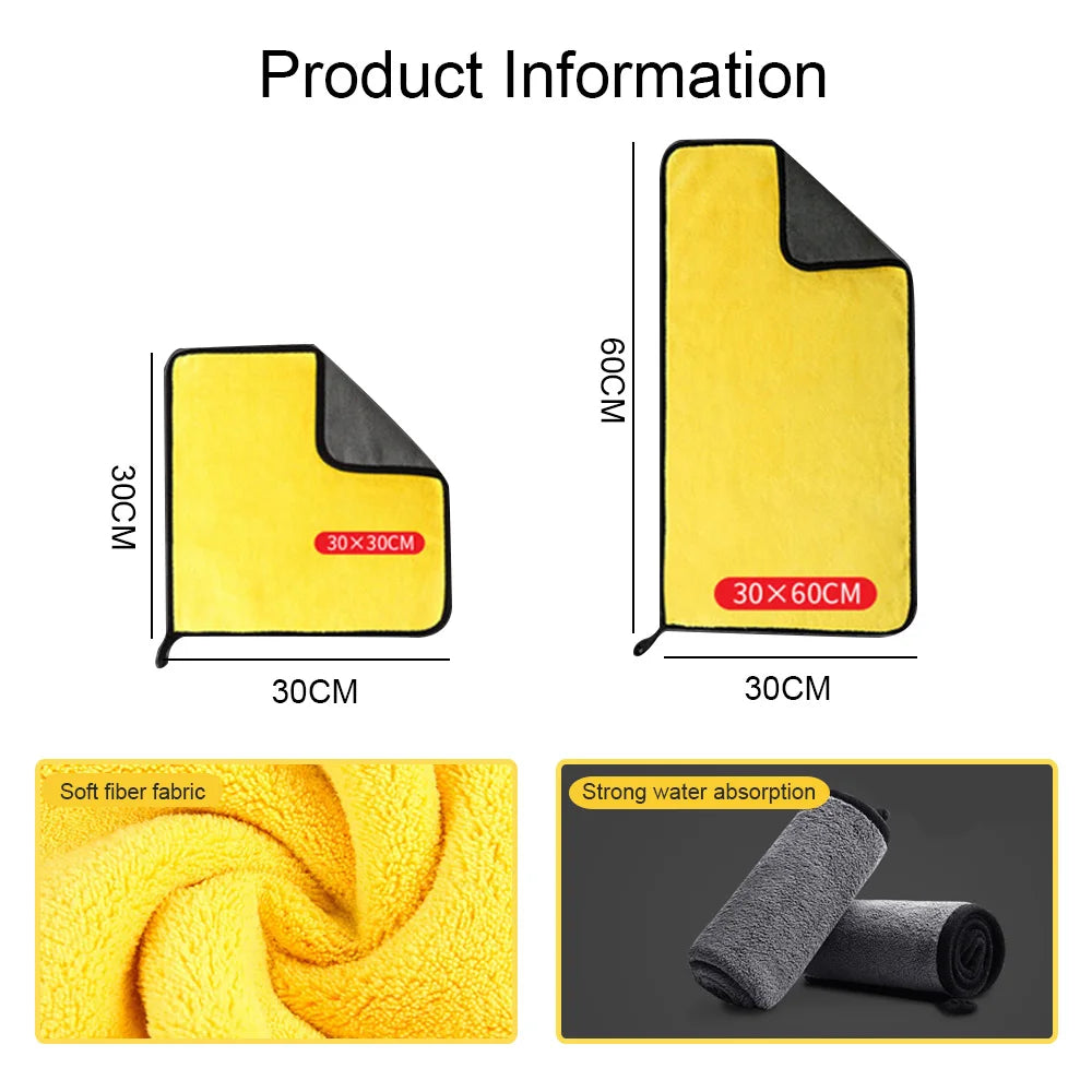 Microfiber Car Wash Towel Nano Ultra Fiber Cloth Towel Car Care Clean Cloth for Car Home Living Clean Wash Cleaning Peaceful Pleasures Health and Wellness