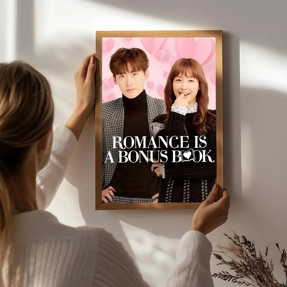 Drama R-Romance Is a Bonus Book Poster HD Self Adhesive Waterproof Wall Art Ideal for Home Office Dorm Bedroom Great Gift Peaceful Pleasures Health and Wellness White4 15X20cmNoframe
