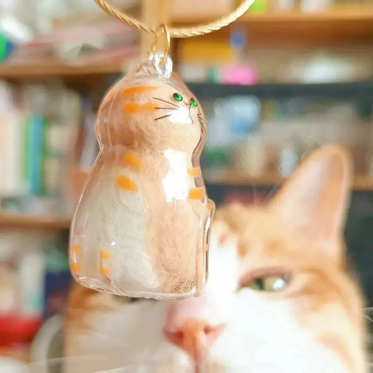 Cat Keychain Pendant & Hair Storage Box | Cute Pet Travel Accessory