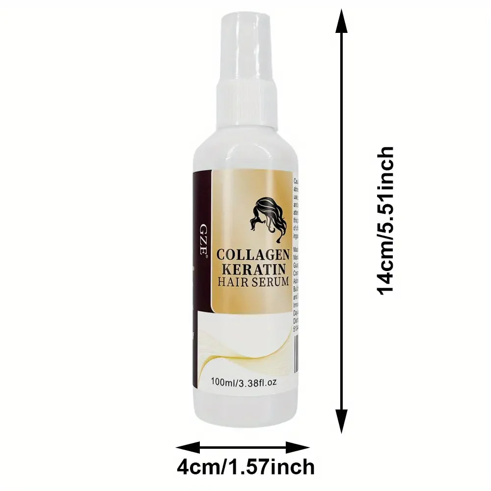 GZE Collagen Keratin Hair Serum 2-Pack | Repair & Hydrate