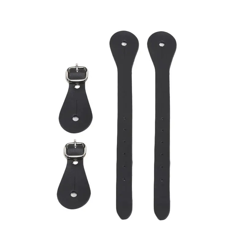 Equestrian Spur Straps Adjustable Leather Horse Riding Spur Straps with Buckle for Horse Riding Outdoor Equestrian Equipment Peaceful Pleasures Health and Wellness 2pcs style C