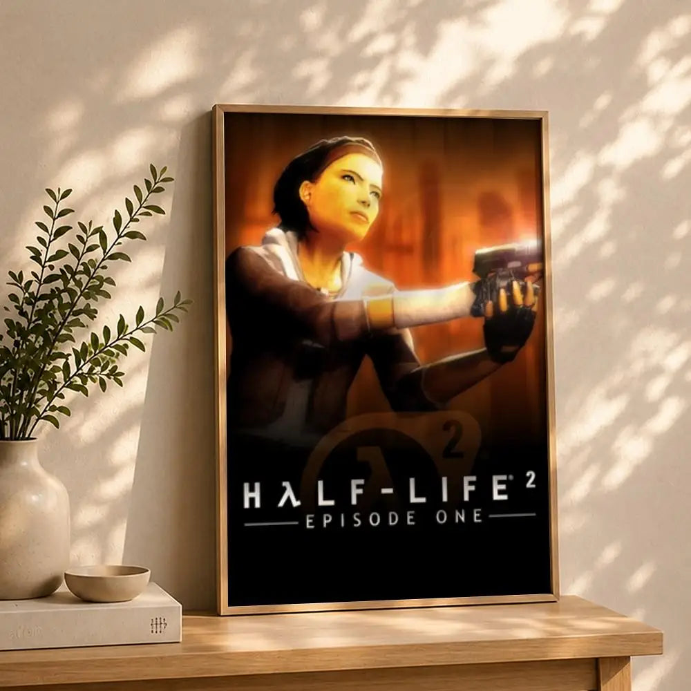 Half-Life 2 HD Self-Adhesive Waterproof Gaming Poster Wall Art Gaming Wall Poster Peaceful Pleasures Health and Wellness