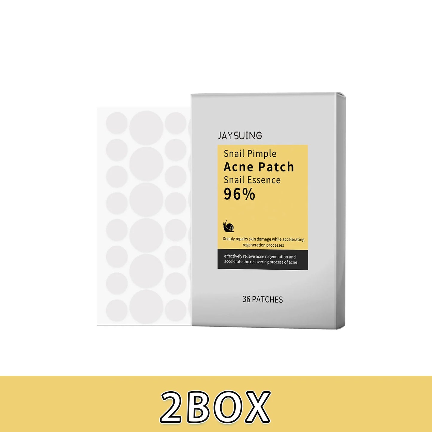 Snail Essence pimple patches Improve Women Skin Hydrocolloid Acne Tool Invisible Acne Cover Pimple Patch Skin Care Tools Peaceful Pleasures Health and Wellness 2BOX
