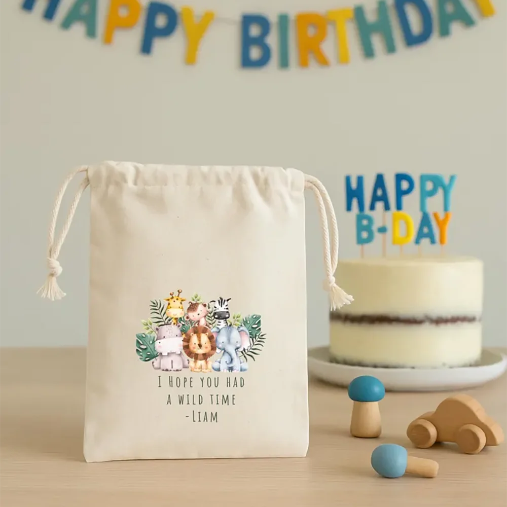 Personalized Jungle Safari Party Favor Bags | 5/10/20 Pack