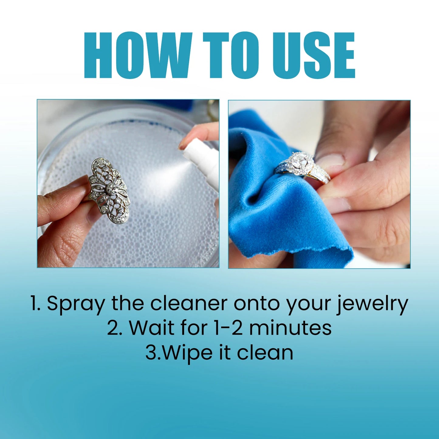 Jue-Fish 100ml Jewelry Cleaner Spray | Shine & Anti-Oxidation
