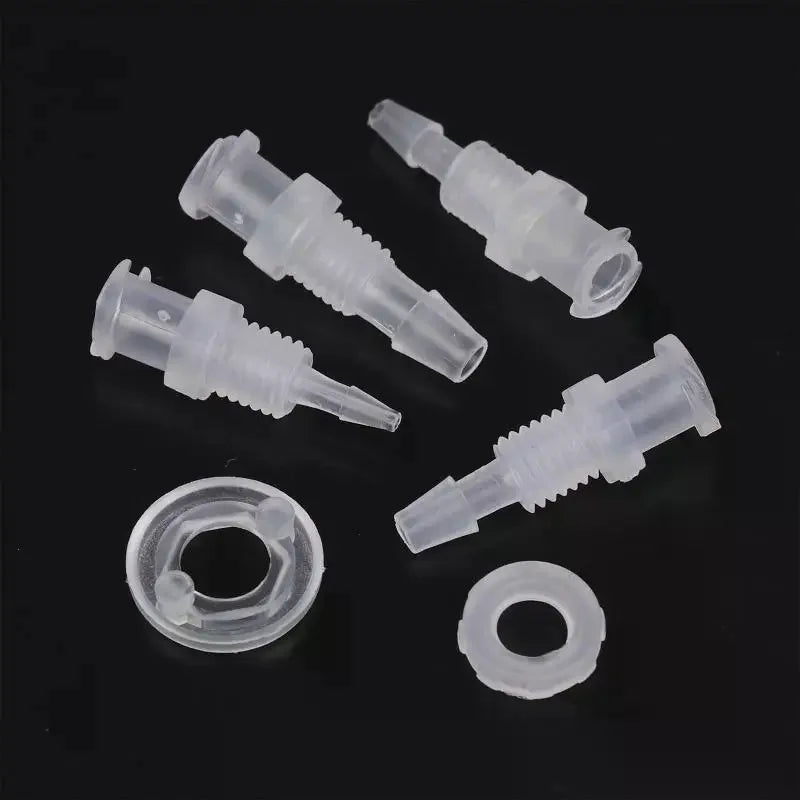 PP Plastic Lock Adapter Straight Through Air Valve Tube Connector