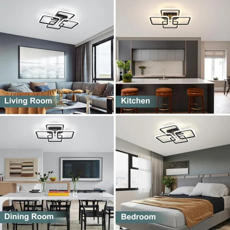 RUNTOIN Modern LED Flush Mount Ceiling Light | Acrylic Lamp LED Ceiling Light Peaceful Pleasures Health and Wellness