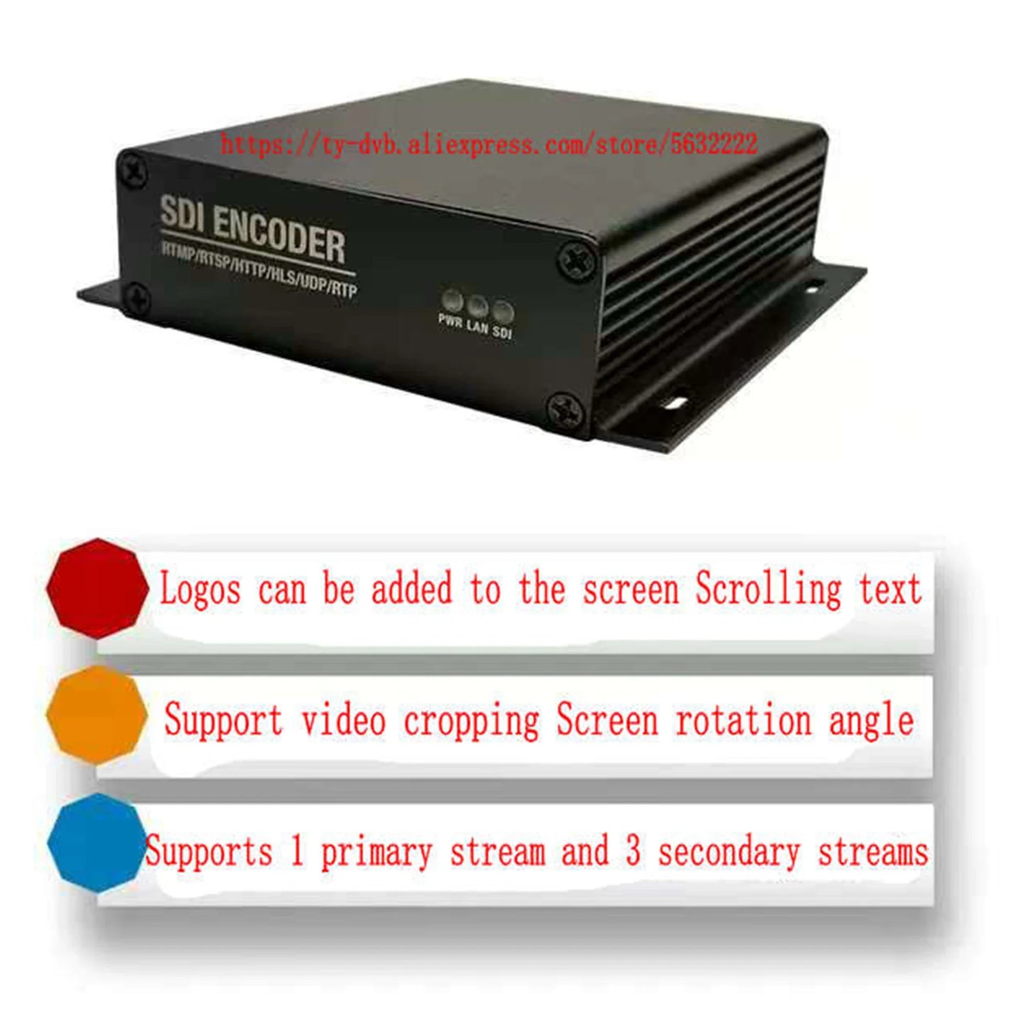 SDI to IP Encoder H.265/H.264 – IPTV & SRT Live Streaming