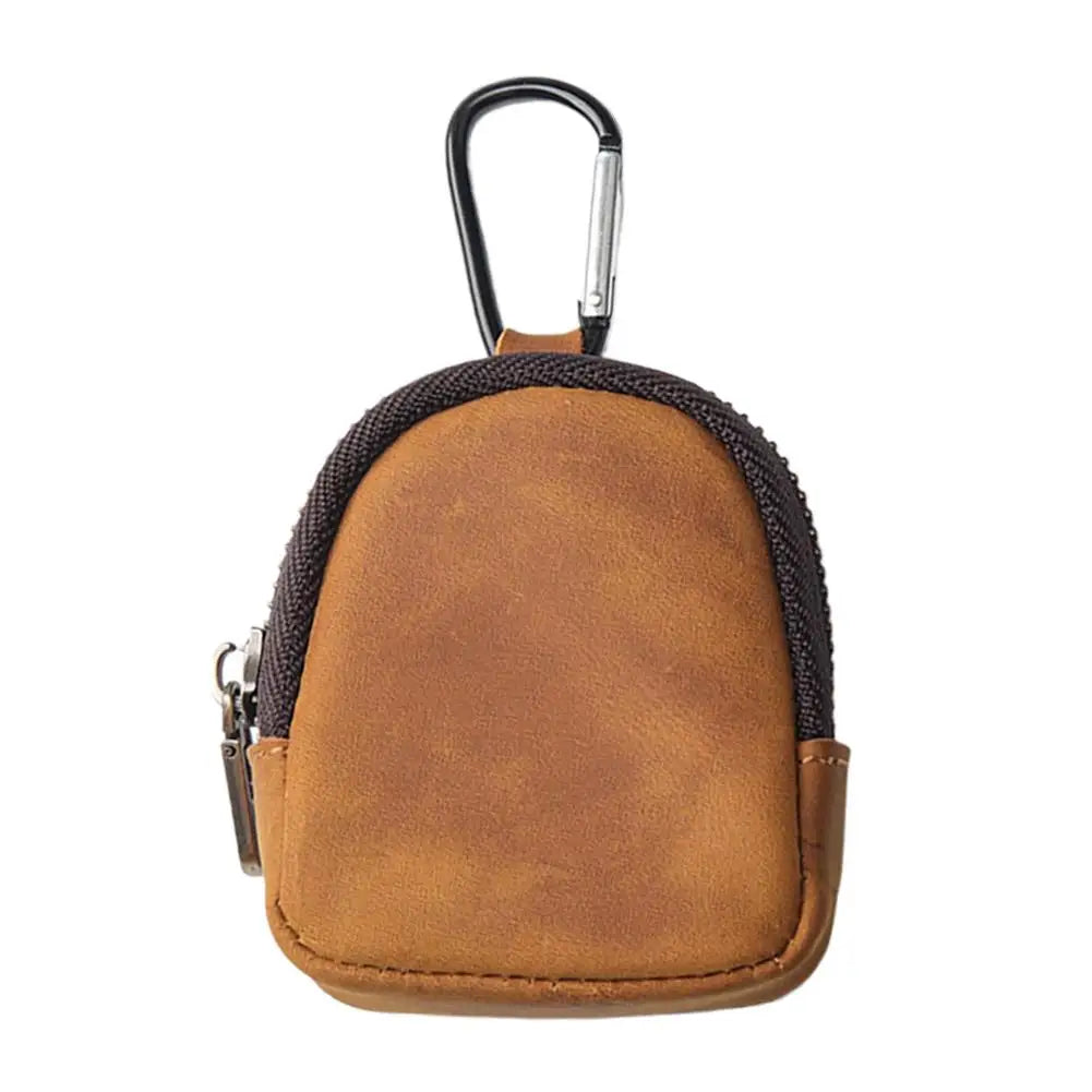 Mini PU Coin Purse with Carabiner Clip – Key & EDC Pouch