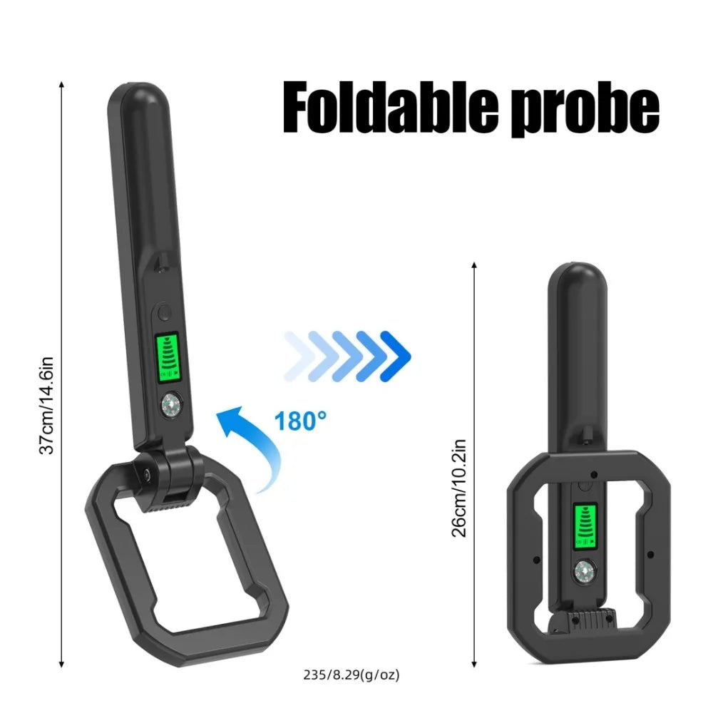 Foldable Metal Detector with LCD Display Vibration Alert High Sensitivity for Treasure Hunting Gold Finding Metal Detect Tools Peaceful Pleasures Health and Wellness