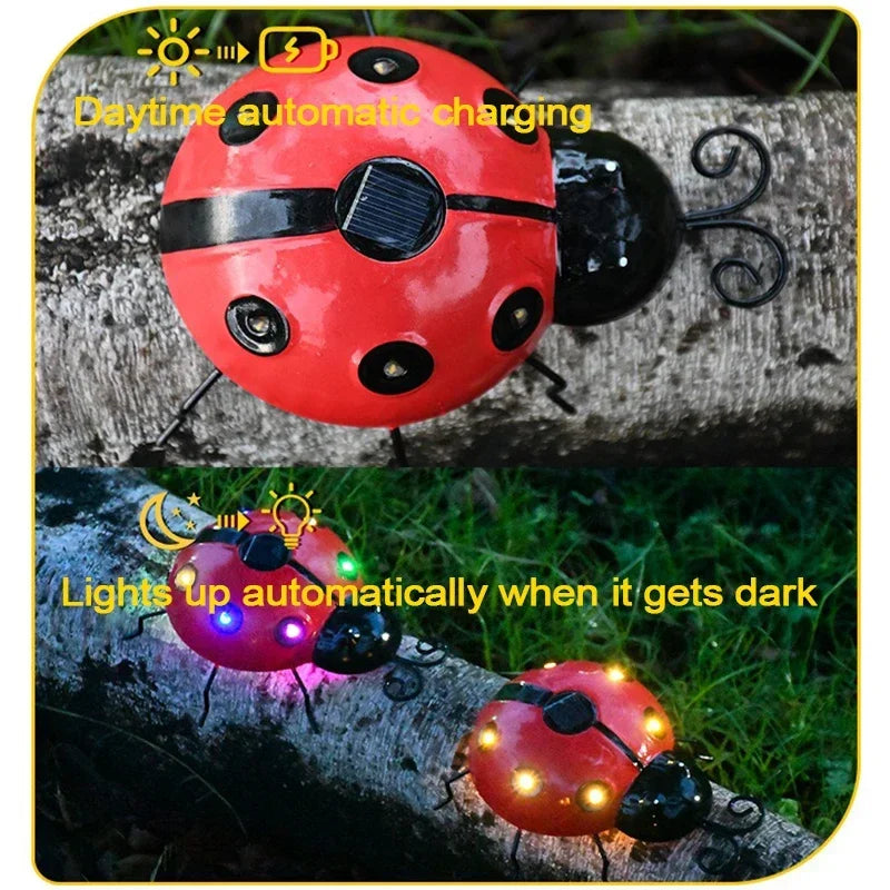 Solar Ladybug LED Garden Light – Waterproof Outdoor Decor