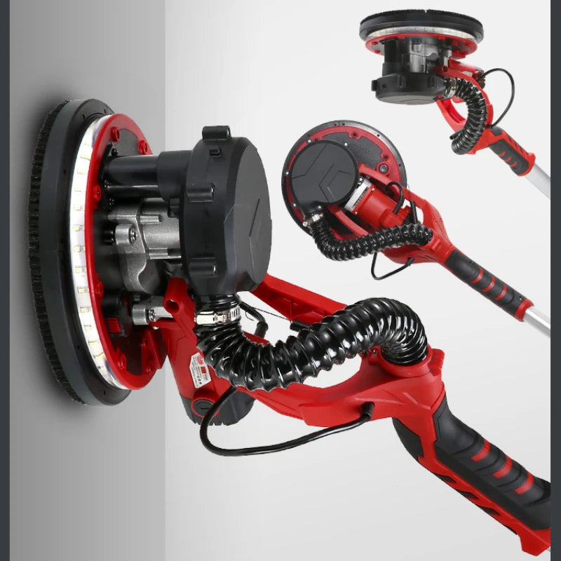 Multifunctional Wall Sander Wall Putty Grinder Sandpaper Machine Telescopic Long Pole Wall Grinding Machine with Light Peaceful Pleasures Health and Wellness