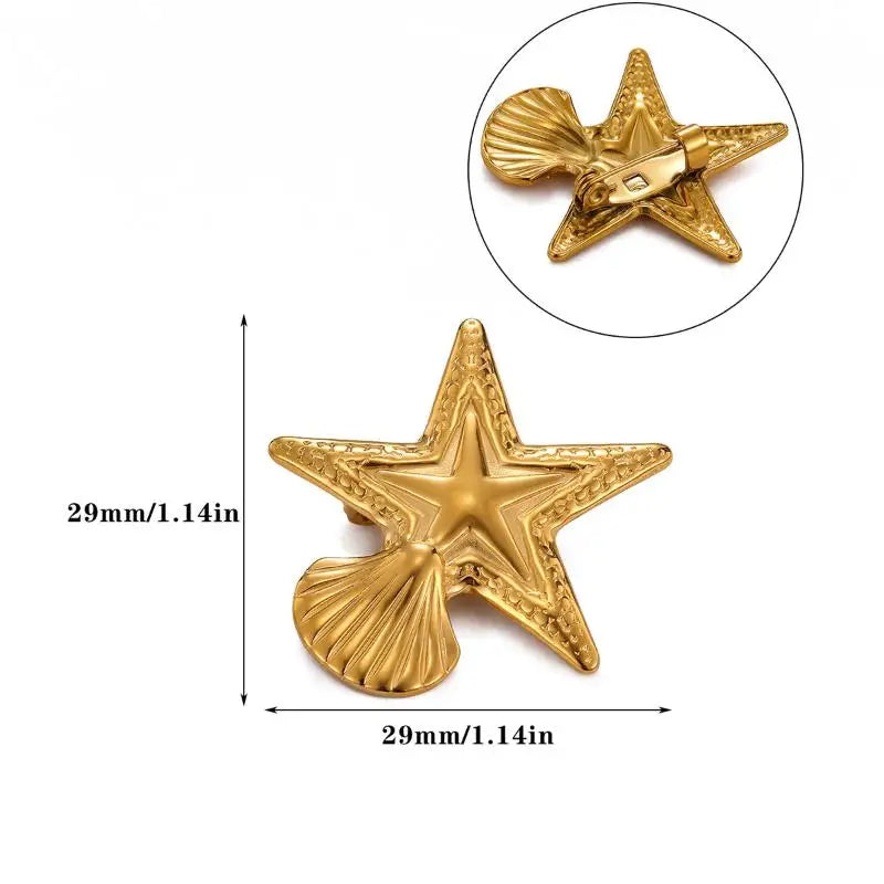 Geometric Spiral Sunflower Brooch | Gold Stainless Steel Pin