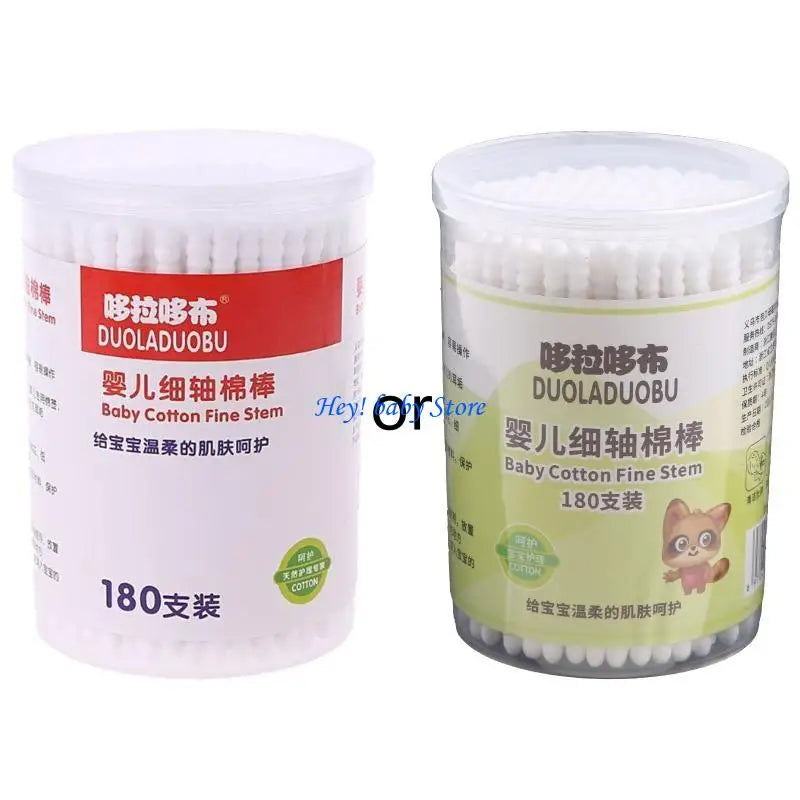 180-Pack Double Head Cotton Swabs | Baby & Makeup Paper Sticks