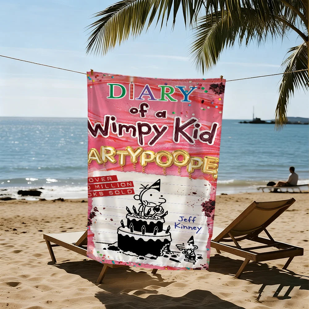 Anime Wimpy Kid Quick-Dry Beach Towel | Soft Pool & Travel Towel