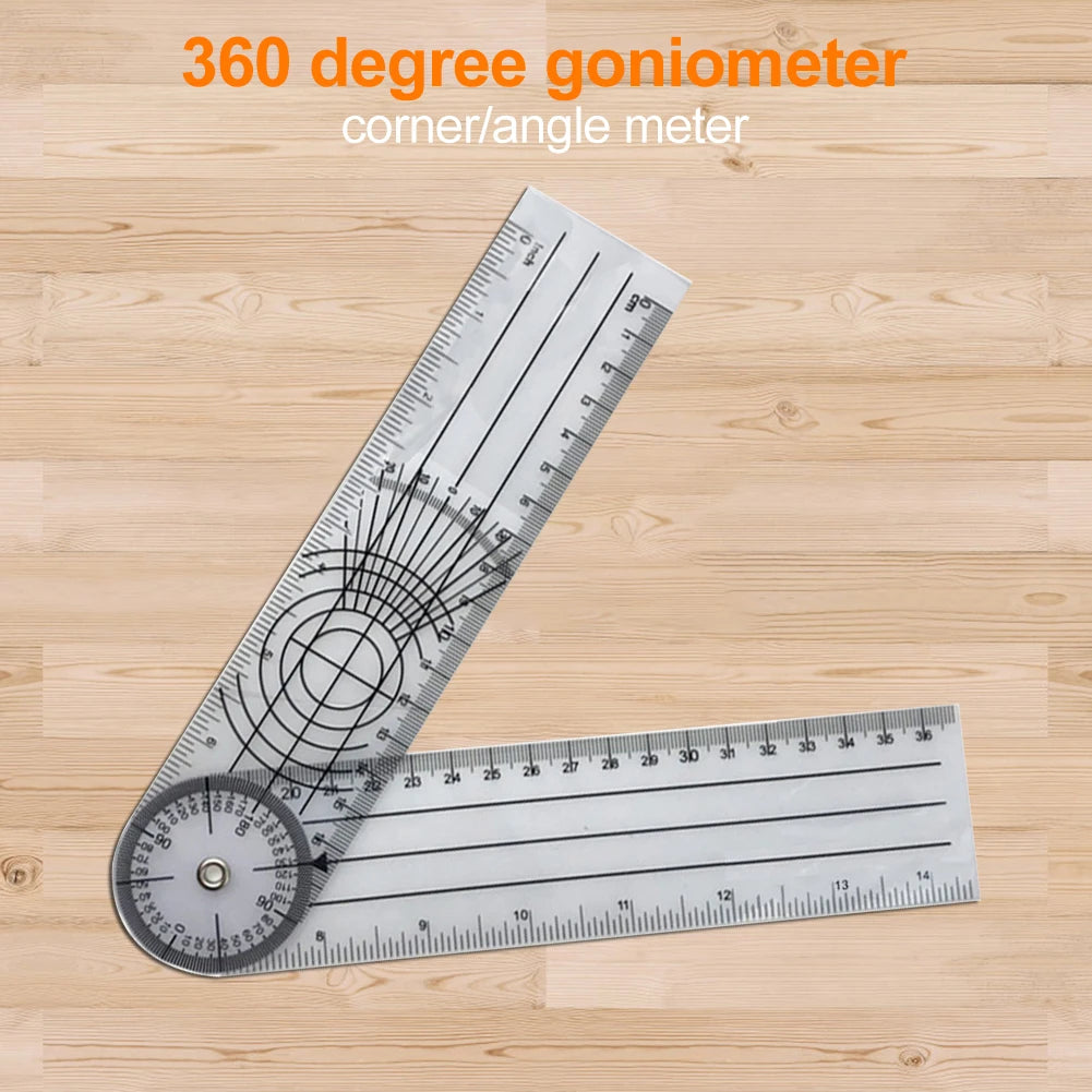7-Inch 360° Goniometer Multi-Ruler – Angle Protractor with Parallel Lines Measuring Tool Peaceful Pleasures Health and Wellness