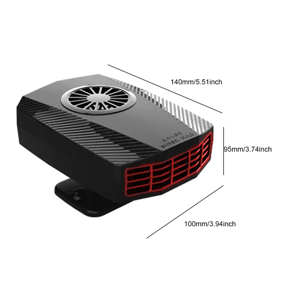 1Pcs Car Heater Defroster Fans 12V 150W Car Heater Fan Fast Heating Auto Windshield Defroster Defogger Car Anti-Fog Heater Dryer Peaceful Pleasures Health and Wellness 12V 1pc black