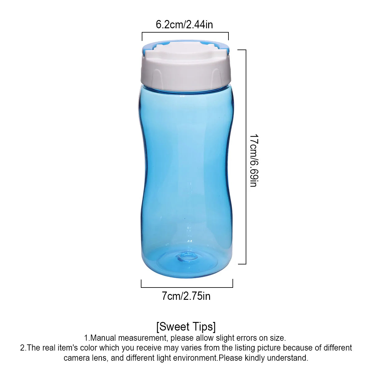 Plastic Reusable Sports Bottles with Handle, Leakproof Drink for Summer, School, Office, Gym, Fitness, Outdoor, Gifts Peaceful Pleasures Health and Wellness