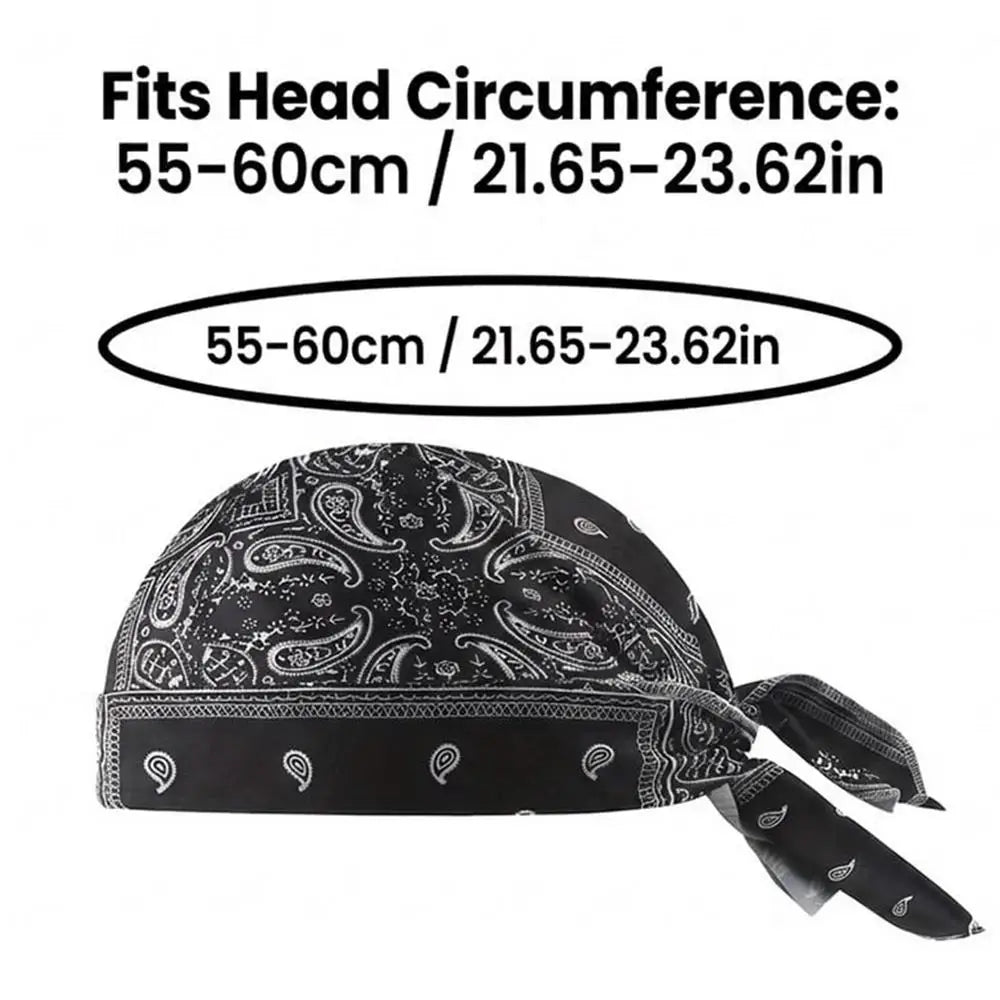 Sweat Wicking Cooling Skull Cap Stretchy Helmet Liner Breathable Head Scarf for Motorcycle Cycling Summer Running Gym Baseball ﻿ Peaceful Pleasures Health and Wellness A