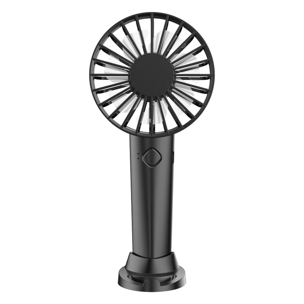 3-Speed Mini Portable Handheld Fan with Phone Stand