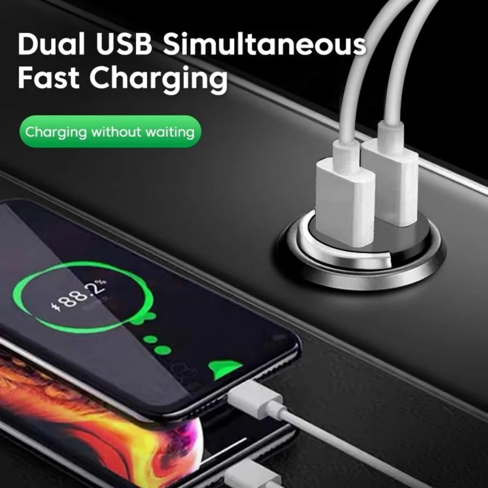 100/200W USB-C PD QC3.0 Mini Car Charger Fast Charging Adapter