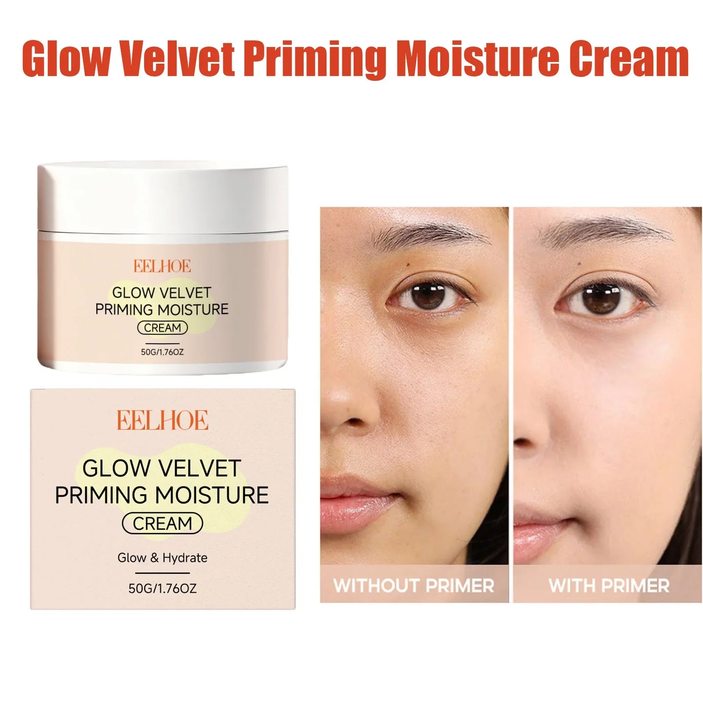 Hoygi Glow Velvet Face Primer – Pore Blurring & Hydrating