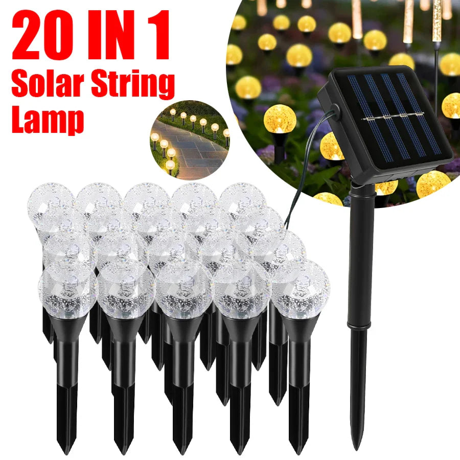 Solar Fairy String Lights 20 LED – Outdoor Garden Decor