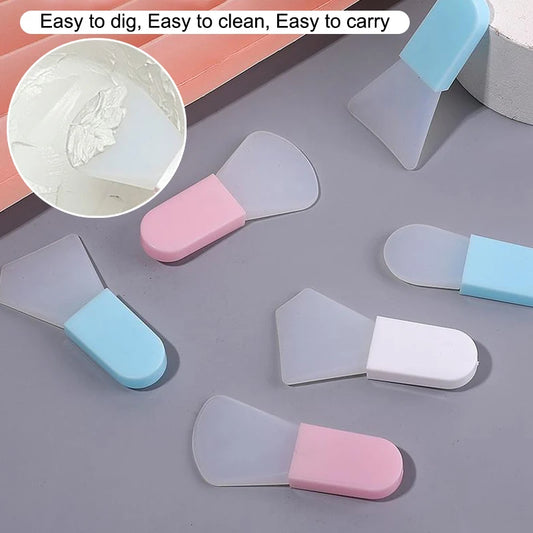 5Pcs Silicone Facial Mask Brush Face&Eye Cream Mud Mask Applicator Scraper Face Cleanse Brushes Travel Portable Skin Care Tools Peaceful Pleasures Health and Wellness