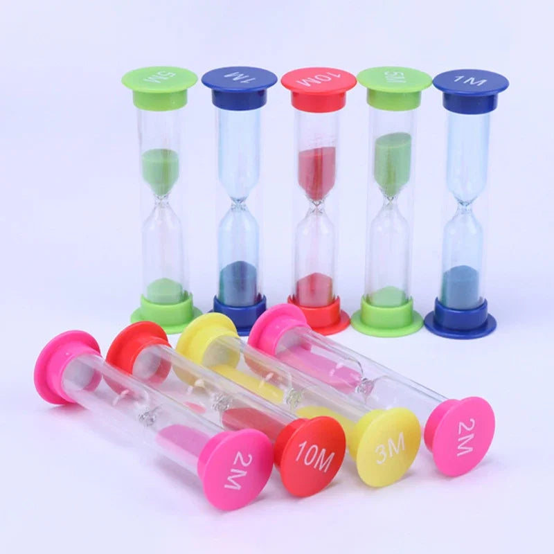 Colorful Hourglass Sand Timer Set – 6 Sizes, 30 Sec–10 Min