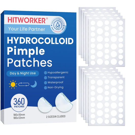 Hydrocolloid Acne Patches – Invisible & Waterproof | 360 Pcs Acne Patches Peaceful Pleasures Health and Wellness 360PCS