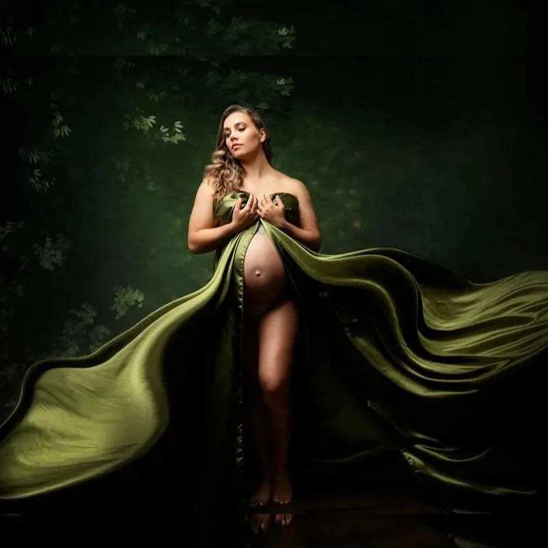 Satin Maternity Wrap Silky Scarf Maternity Posing Glossy Tossing Gown Fancy Pregnant Woman Wedding Photography Photo Peaceful Pleasures Health and Wellness color 2 1.5X 4M