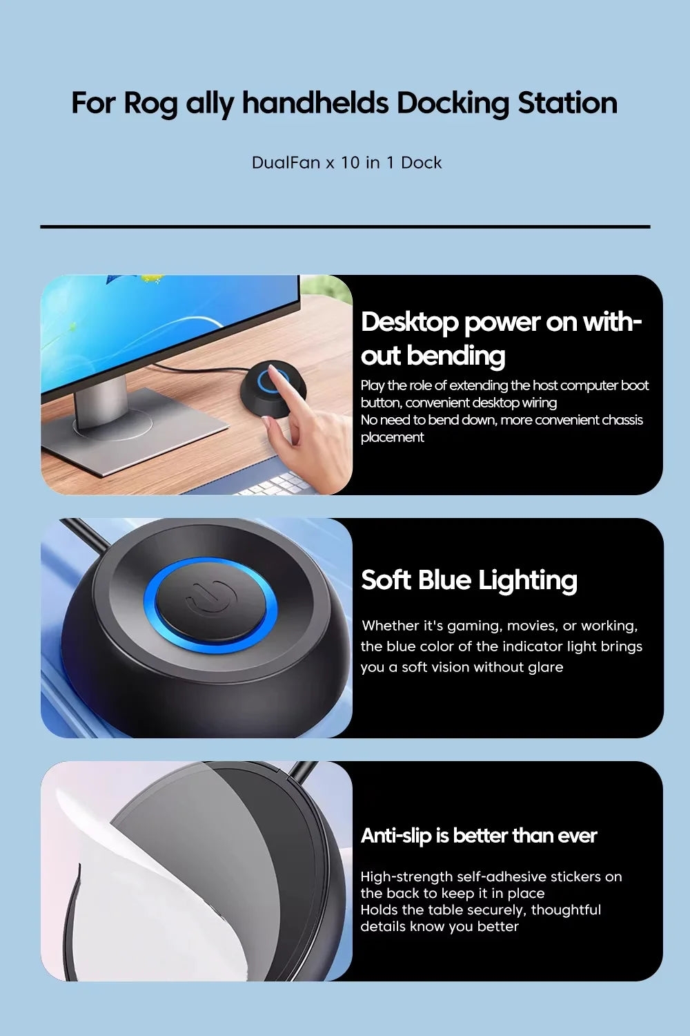 PC External Power Switch Blue LED | ATX Motherboard Cable