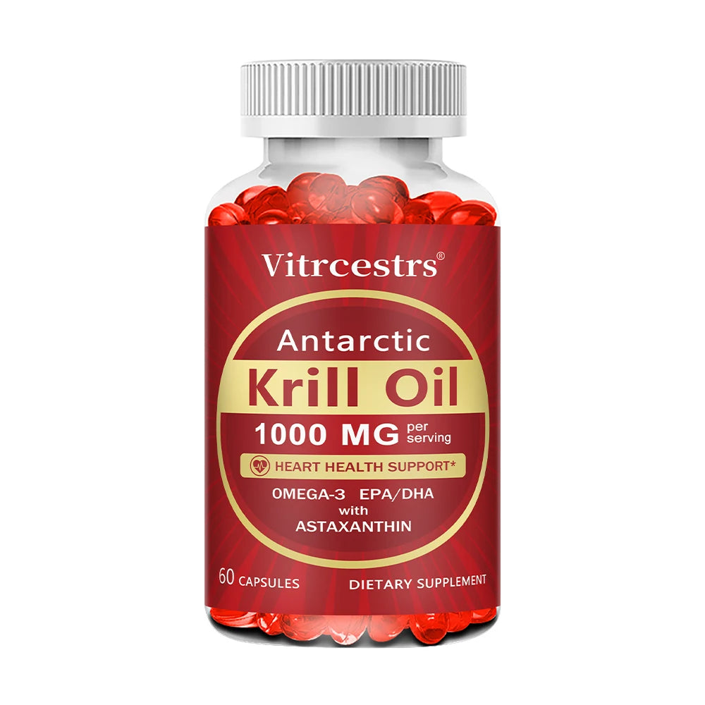 Antarctic Krill Oil 1000mg | Omega-3 EPA DHA & Astaxanthin