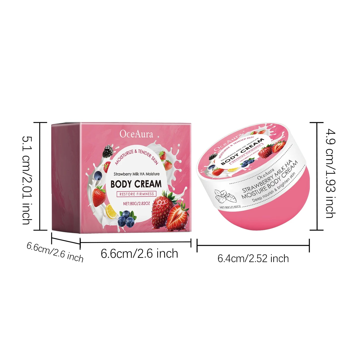 OCEAURA Vitamin C Body Cream – Deep Moisturizing, Anti-Chapping