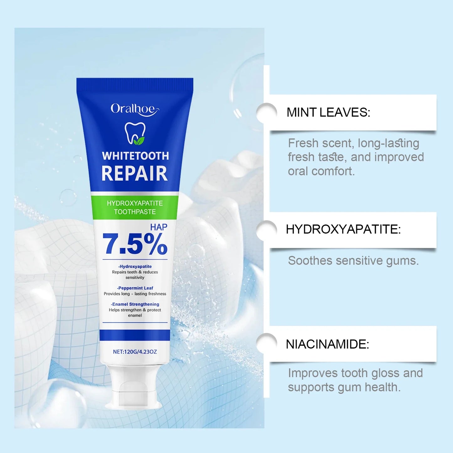 Oralhoe Hydroxyapatite Toothpaste – Whitening & Deep Clean