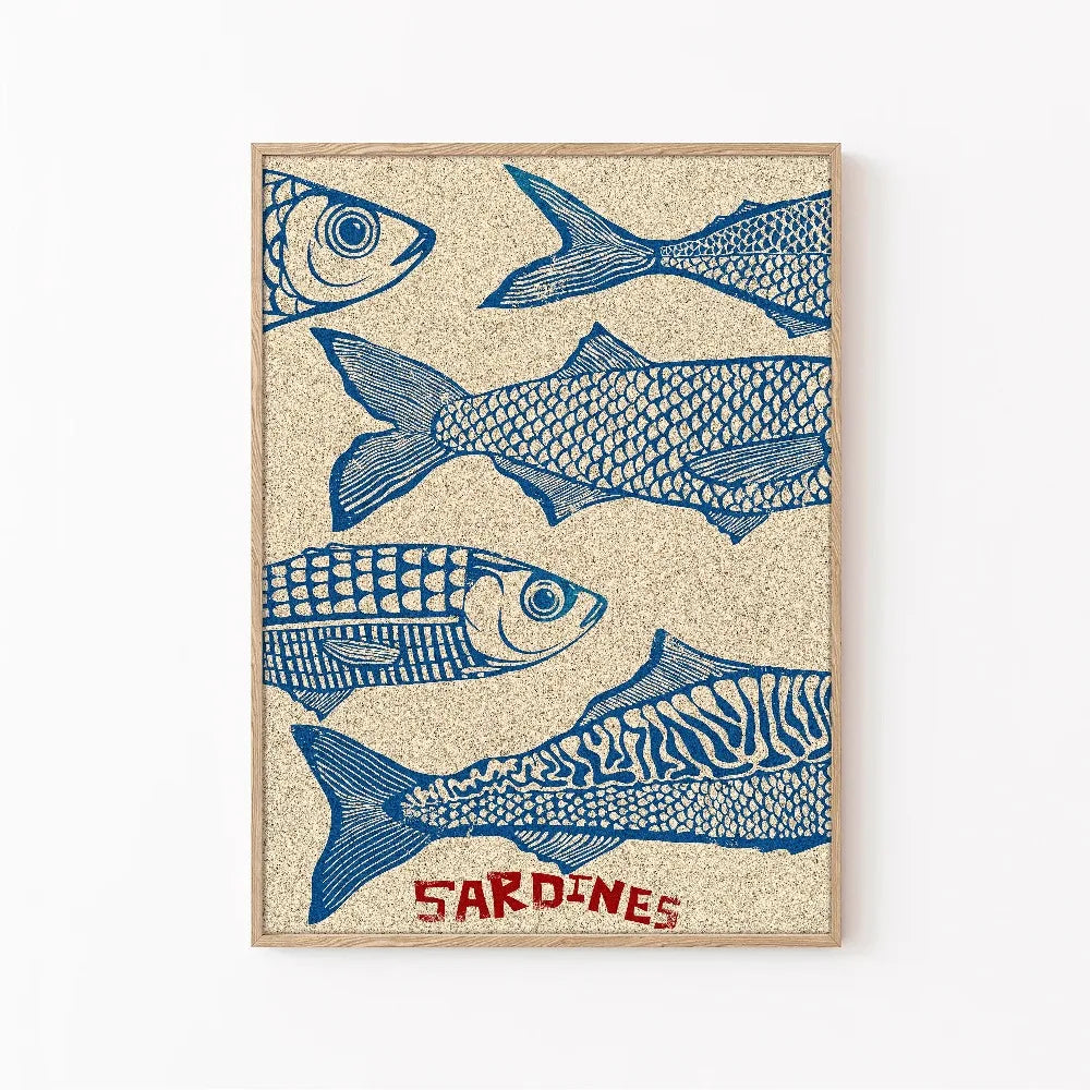 Colorful Ocean Fish Canvas Poster | Unframed Wall Art Print Canvas Wall Art Peaceful Pleasures Health and Wellness