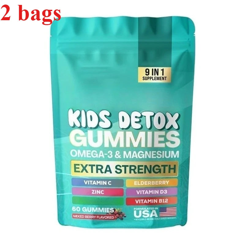 Kids Multivitamin Gummies – Vitamin C, D3, B12, Zinc & Omega-3