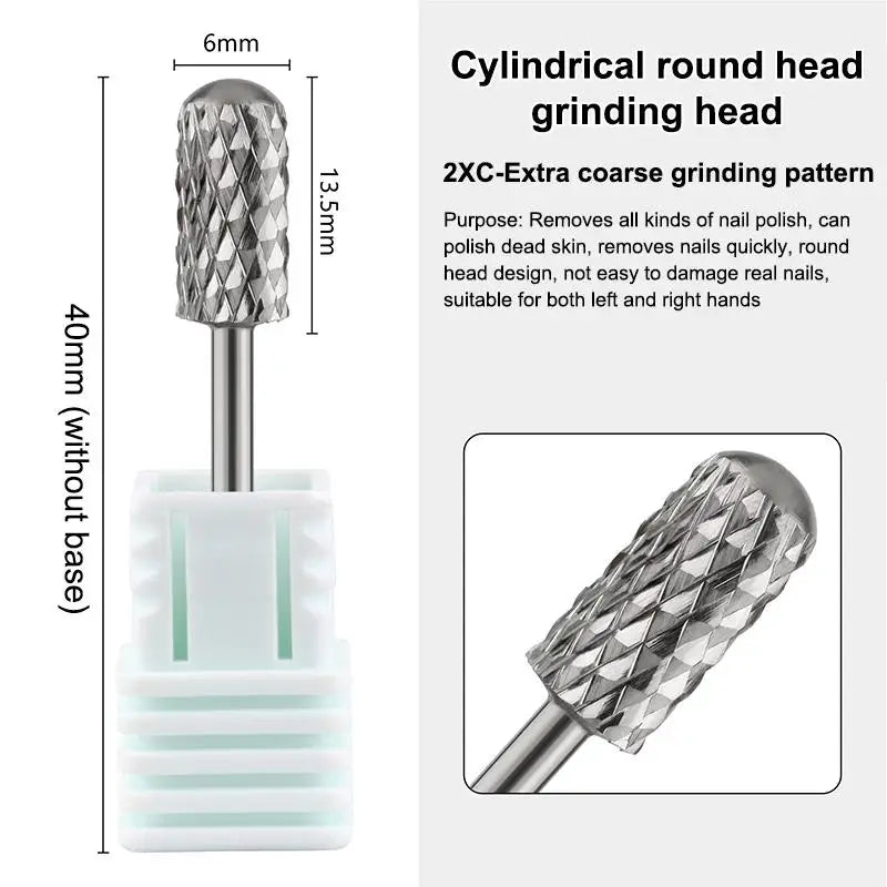 1PCS Tungsten Steel Nail Drill Bit Rotate Burr Milling Nail Cutter Bits Electric Drill Machine For Manicure Pedicure Accessorie Peaceful Pleasures Health and Wellness 2XC
