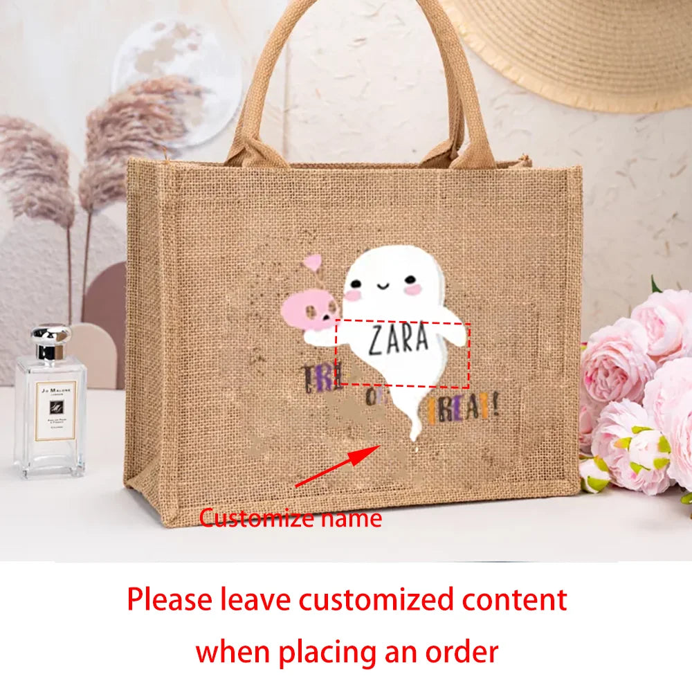 Personalized Halloween Trick or Treat Tote Bag | Custom Kids Name